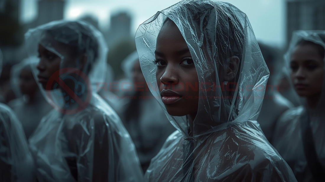 Transparente Regenponchos bei Festival im Regen – Vergleich zu Regenjacke