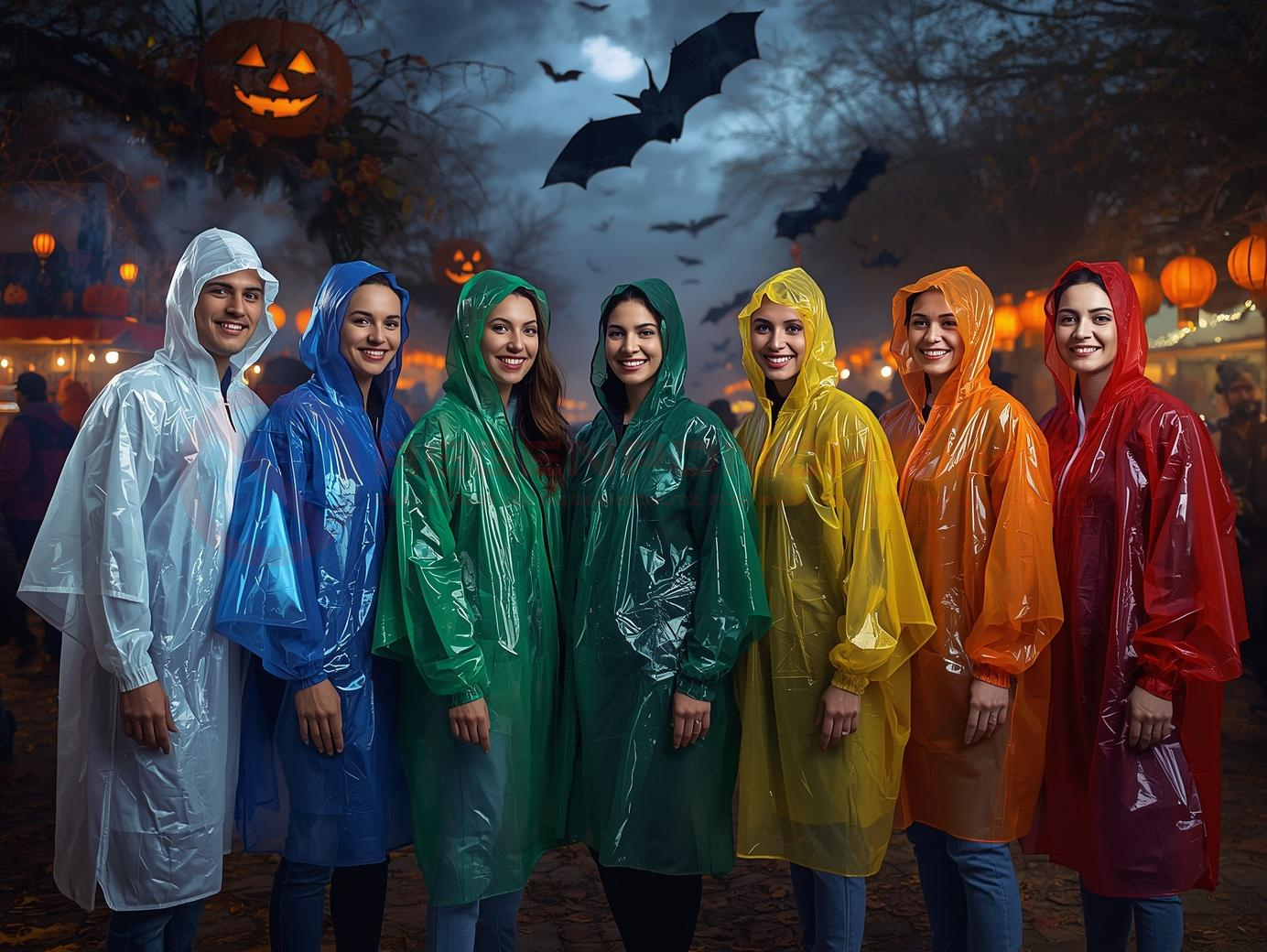 Regenponcho Großhandel – Einweg, Bio und PVC Ponchos für Events, Städte und Festivals